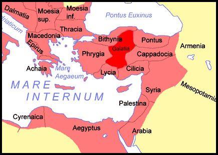 Map of Galatia region - Carte de la Galatie pendant l'Antiquité Asie ...